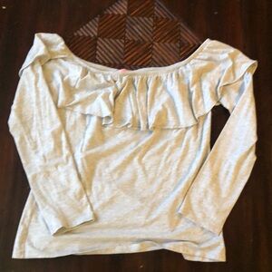 Lilly Pulitzer Cream Ruffled Long Sleeve Blouse